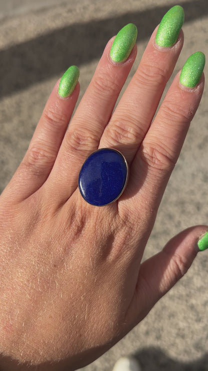 BAGUE - LAPIS LAZULI OVALE M ARGENT 925