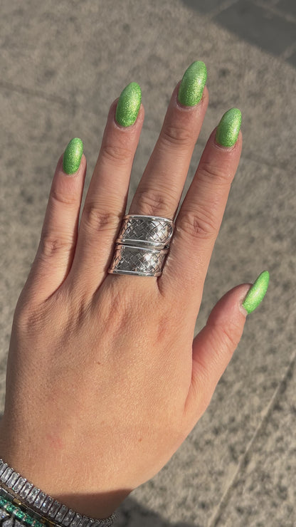 Bague Tribu N°3 réglable en argent 925 pour femme – Divinity Sète
