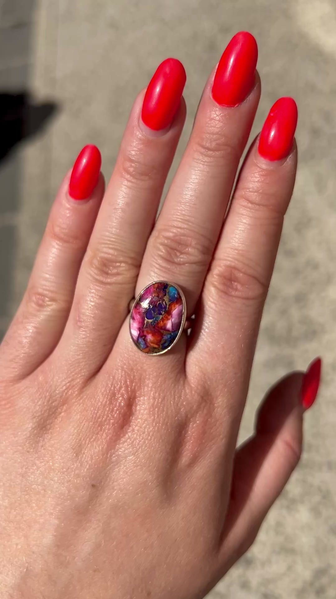 Bague Pink Dahlia XS bijou coloré argent 925