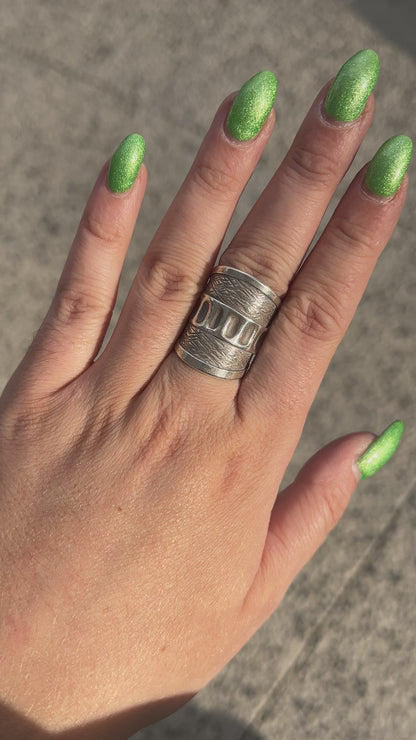 Bague Tribu 11 réglable en argent 925 gravé pour femme – Divinity Sète
