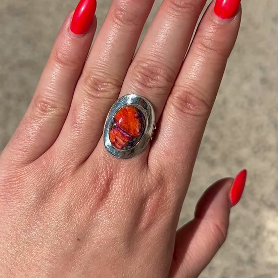 Bague Pink Dahlia bijou coloré argent massif