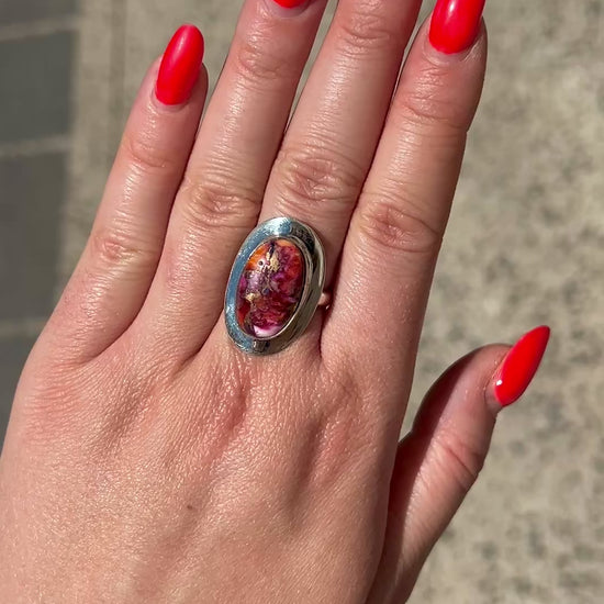 Bague Pink Dahlia bijou coloré argent 925