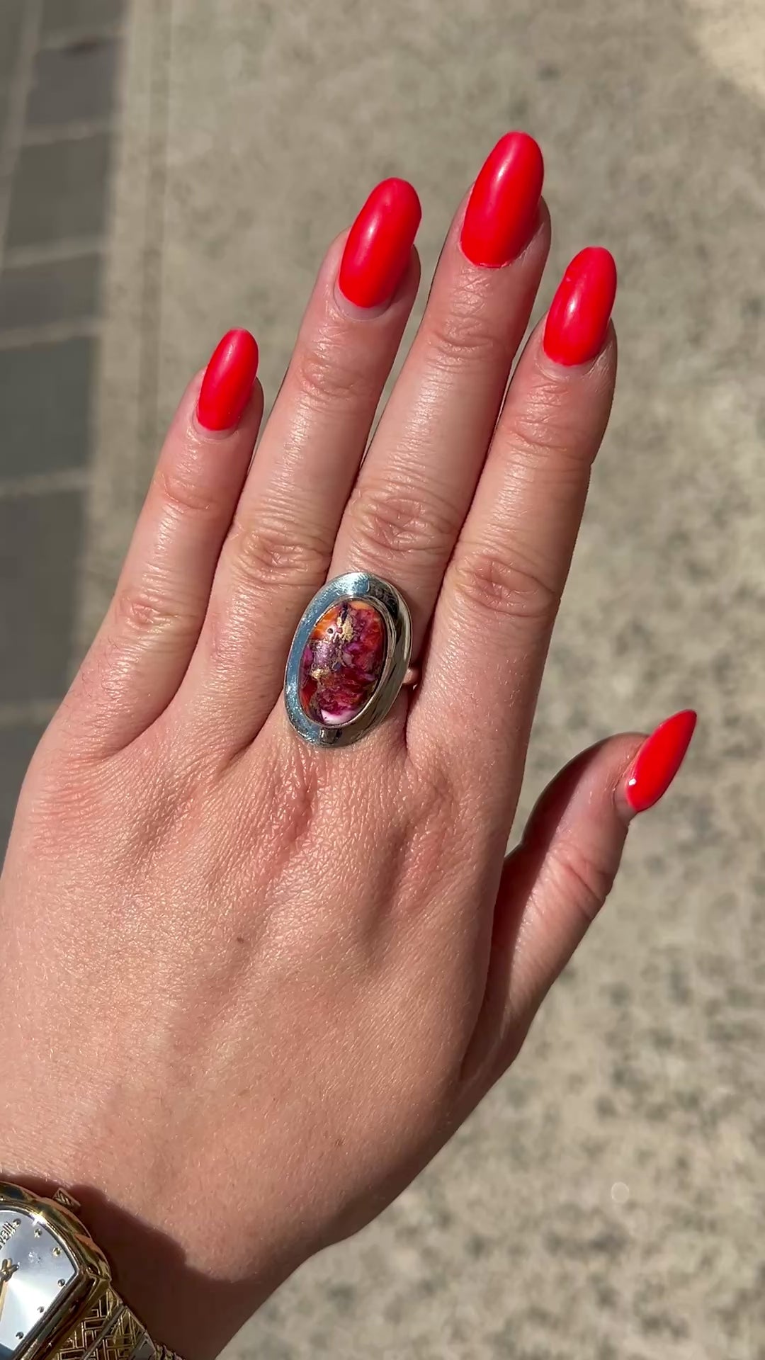Bague Pink Dahlia bijou coloré argent 925