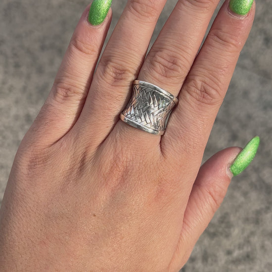 Bague Tribu N°2 réglable en argent 925 pour femme – Divinity Sète
