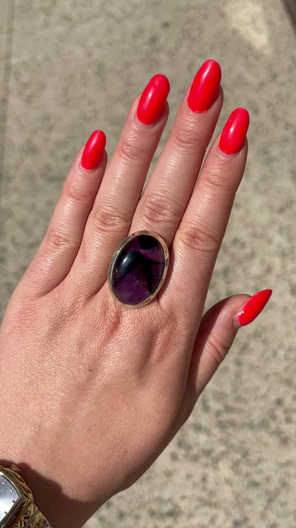 Bague améthyste bijou élégant argent 925
