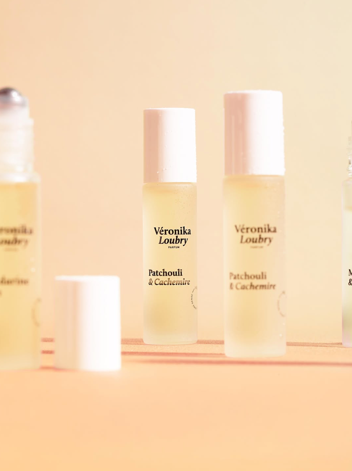 Roll-on parfumé Patchouli & Cachemire Véronika Loubry 10 ml aux notes de patchouli, vanille, ambre et santal