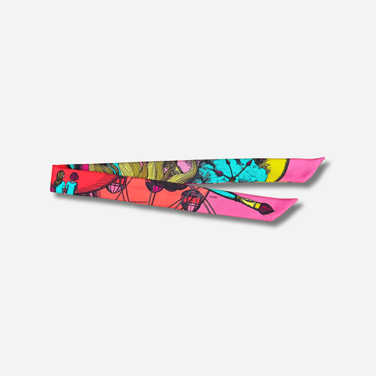 Ruban 2 cm La Fete flashy foulard coloré bijou manchette femme