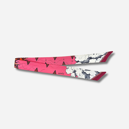 Ruban fin graphique soleil nuages bijou interchangeable femme