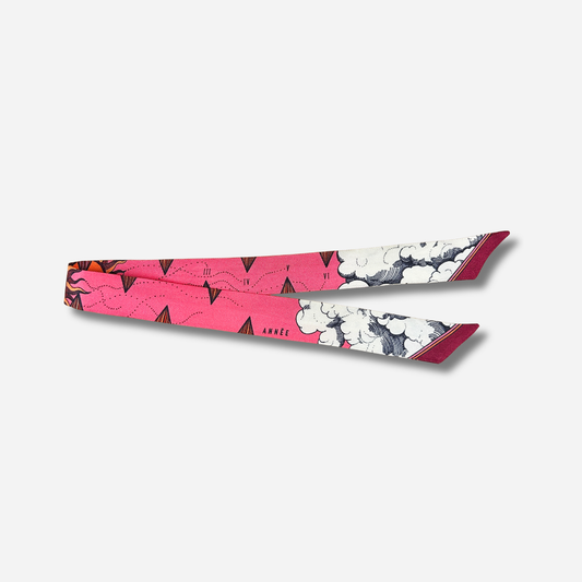 Ruban fin graphique soleil nuages bijou interchangeable femme