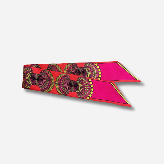 Ruban 4 cm coquillage coloré rouge rose manchette femme
